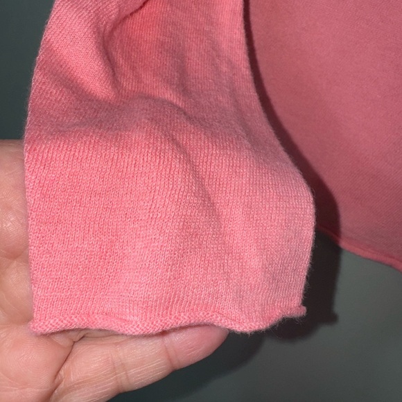 Eileen Fisher Petite Women’s VNeck‎ Lightweight Sweater Size 2P-4P Coral Color - Picture 5 of 5